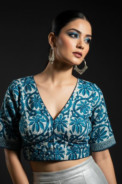 Forever Things-V Neck Cotton Blouse