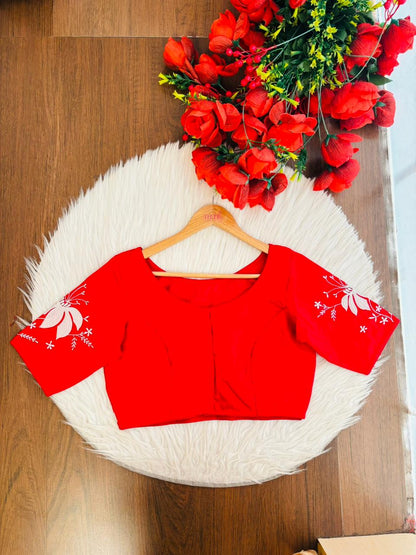 Floral Applique Designer Blouse