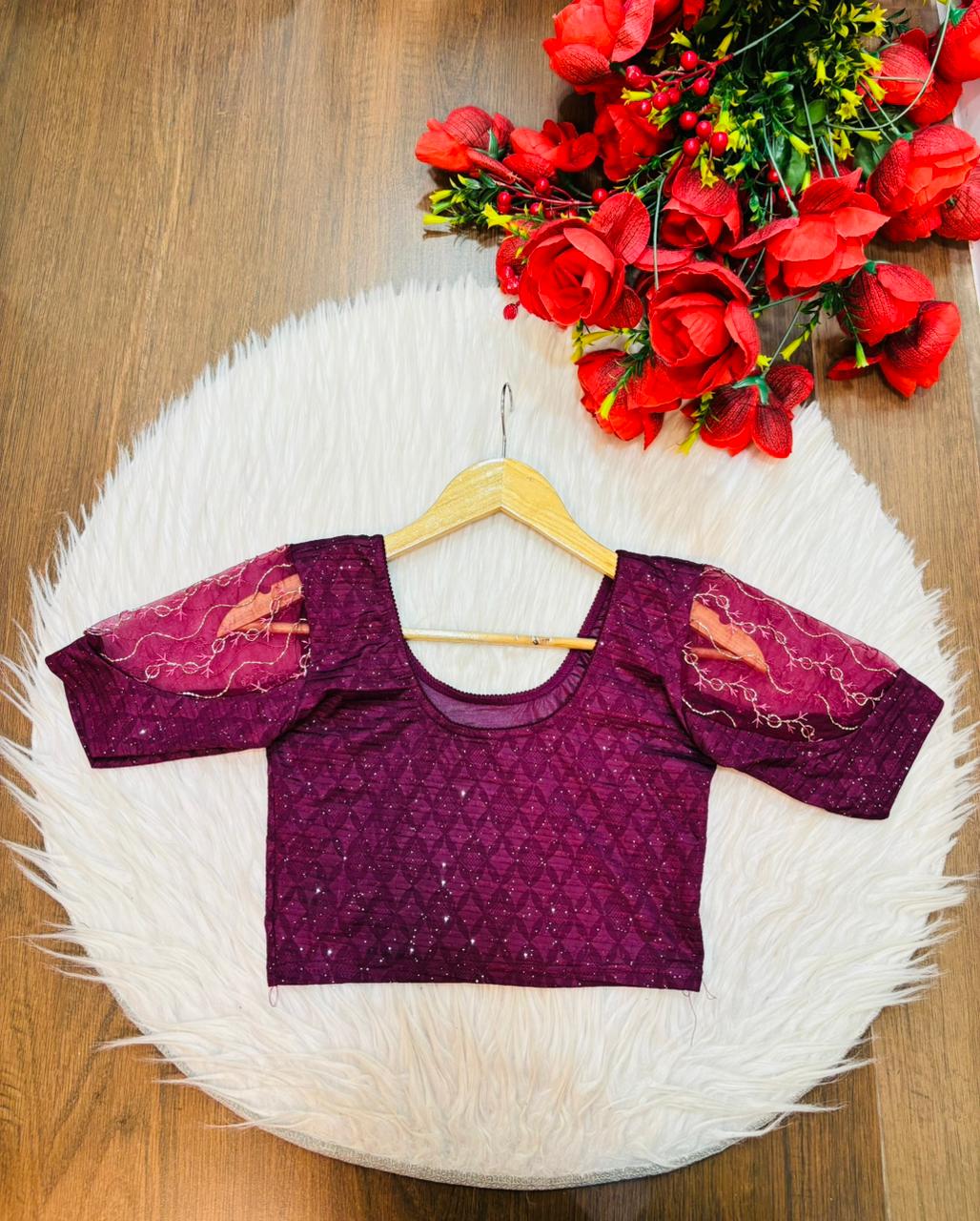 Hug Me Fit Stretchable Knitted Blouse