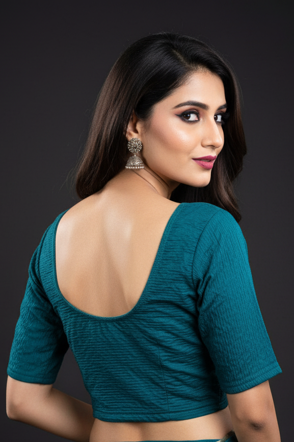 Pure Form-Stretchable Knitted Blouse