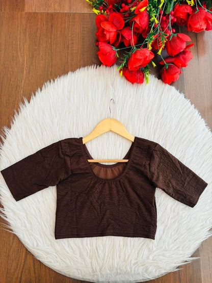 Pure Form-Stretchable Knitted Blouse