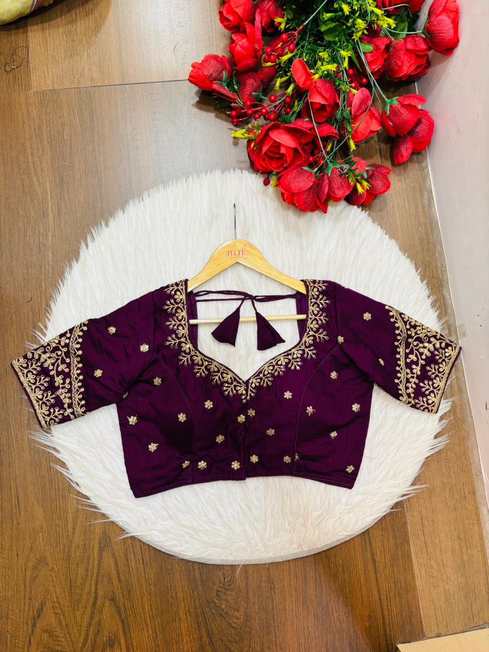 The Secret Leaf (Vichitra Silk Blouse)
