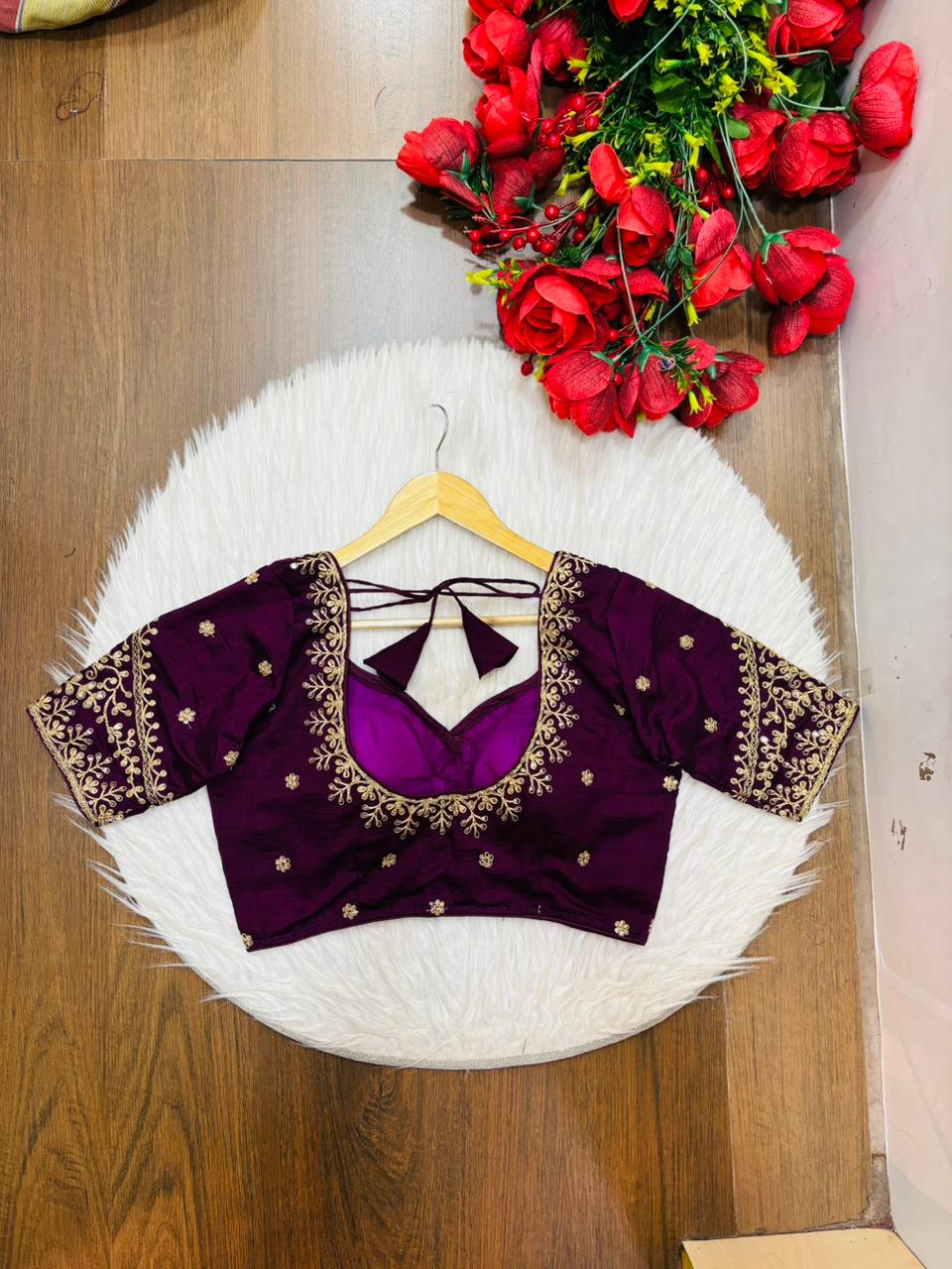 The Secret Leaf (Vichitra Silk Blouse)
