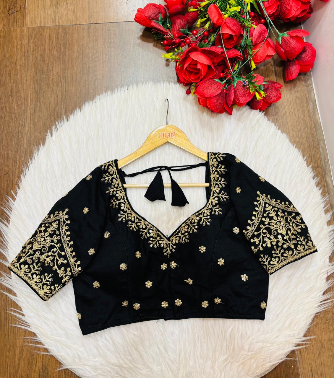 The Secret Leaf (Vichitra Silk Blouse)