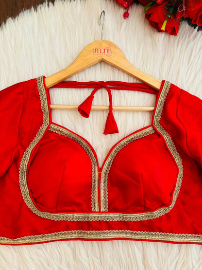 Secret Glow Francy Silk Blouse (Red)
