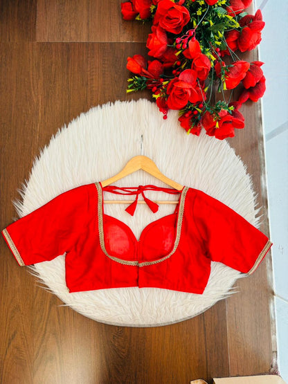 Secret Glow Francy Silk Blouse (Red)