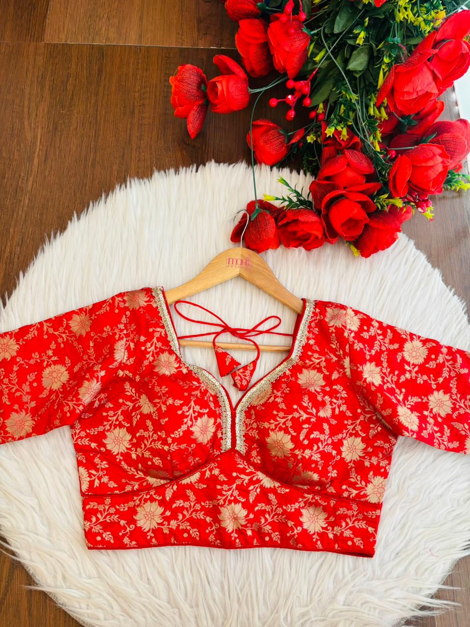 Red Ember Gold-Designer Blouse