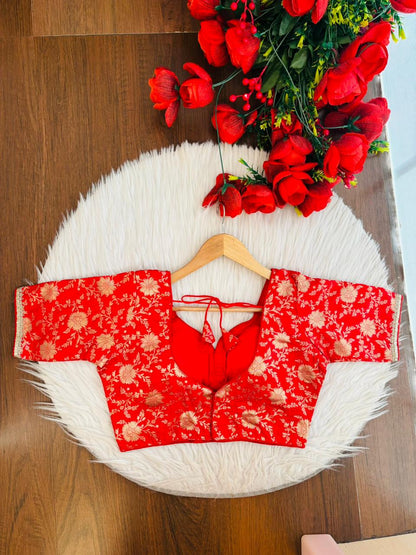 Red Ember Gold-Designer Blouse