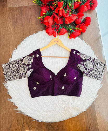 Rani Core-Fendy Silk Blouse(Purple)