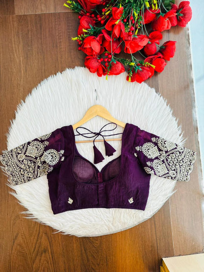 Rani Core-Fendy Silk Blouse(Purple)