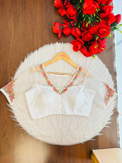 Bloom Your Way-Organza Blouse