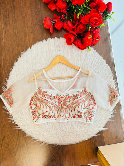 Bloom Your Way-Organza Blouse