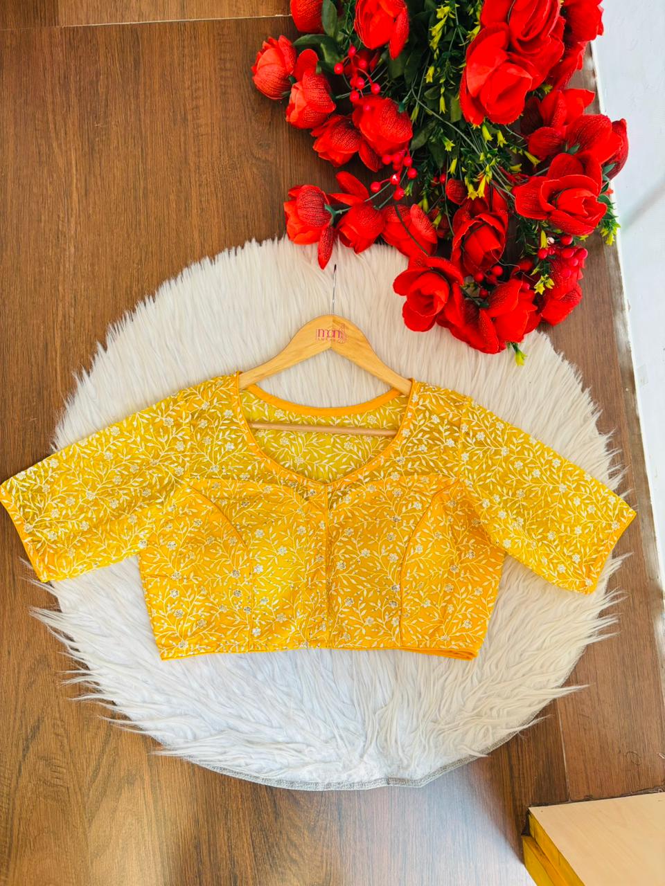 A Quiet Connection- Designer Net Blouse