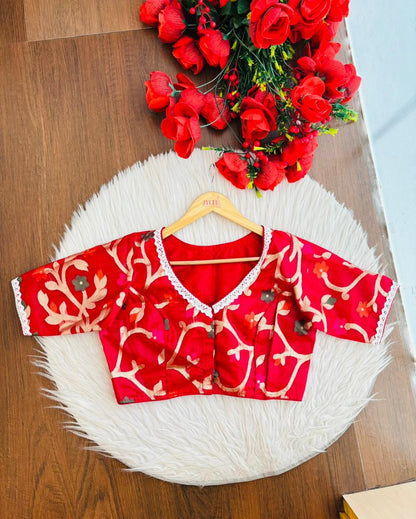 Ethni Cool Blossom Muslin Jamdani Blouse