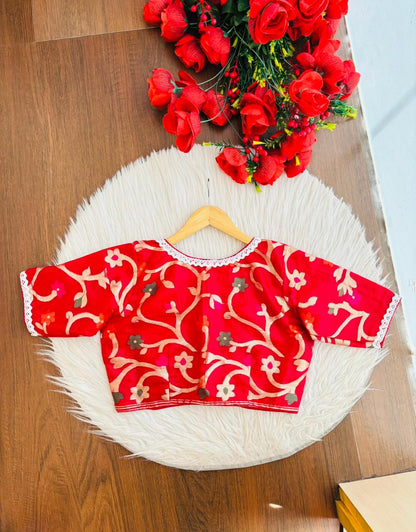 Ethni Cool Blossom Muslin Jamdani Blouse