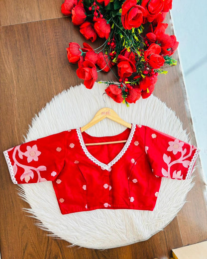 Ethni Cool Blossom Muslin Jamdani Blouse