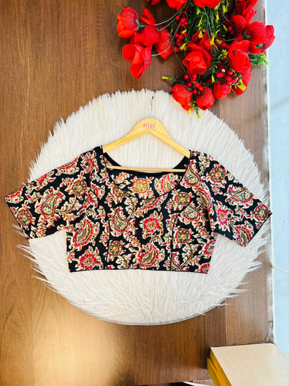 Dreamy Cute-Printed Cotton Designer Blouse
