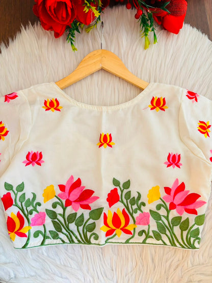 Lost in Lotus  -Designer Blouse