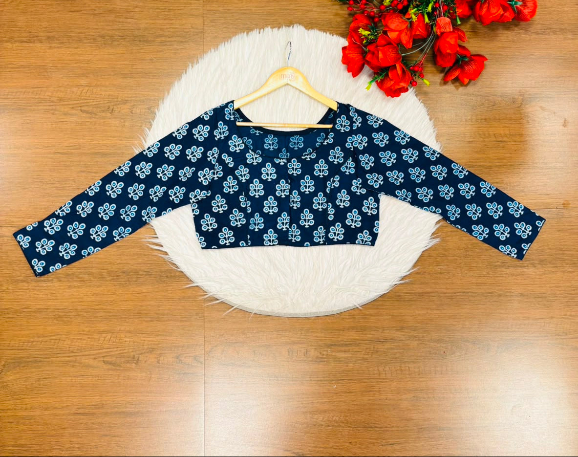 Printed Charm-Simple And Fancy Cotton Blouse