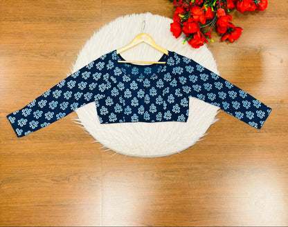 Printed Charm-Simple And Fancy Cotton Blouse