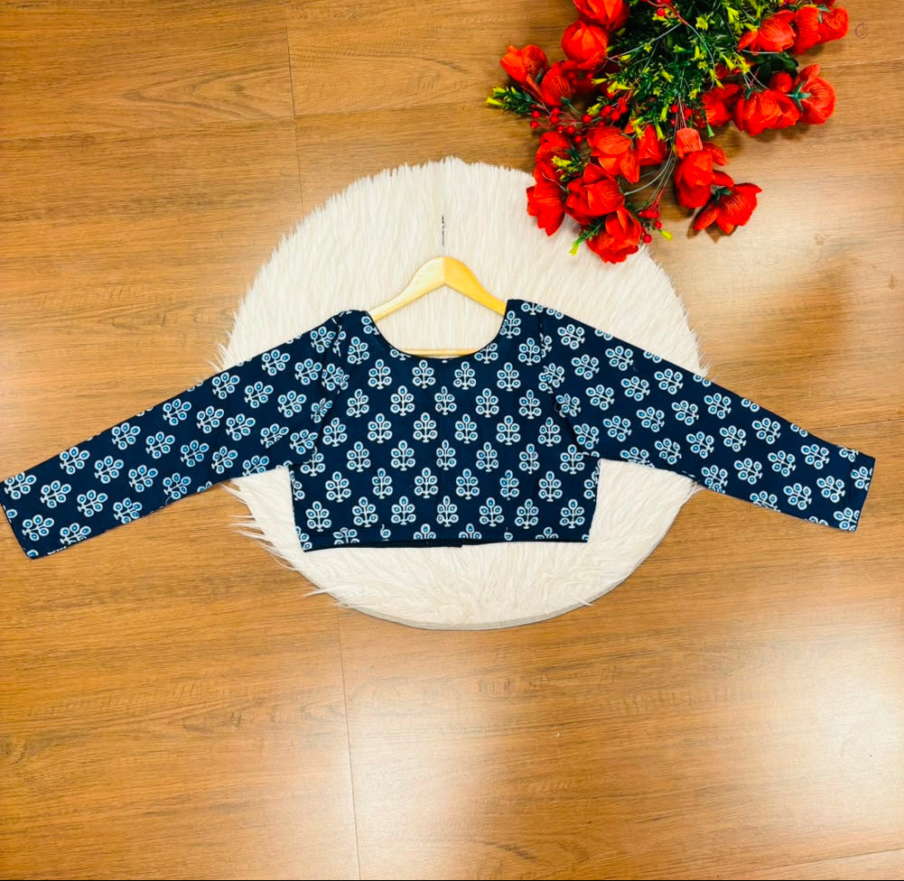 Printed Charm-Simple And Fancy Cotton Blouse