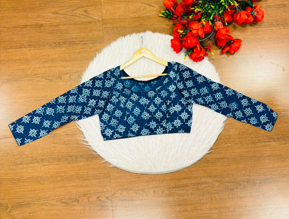 Printed Charm-Simple And Fancy Cotton Blouse