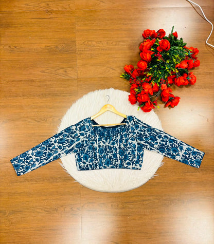 Printed Charm-Simple And Fancy Cotton Blouse