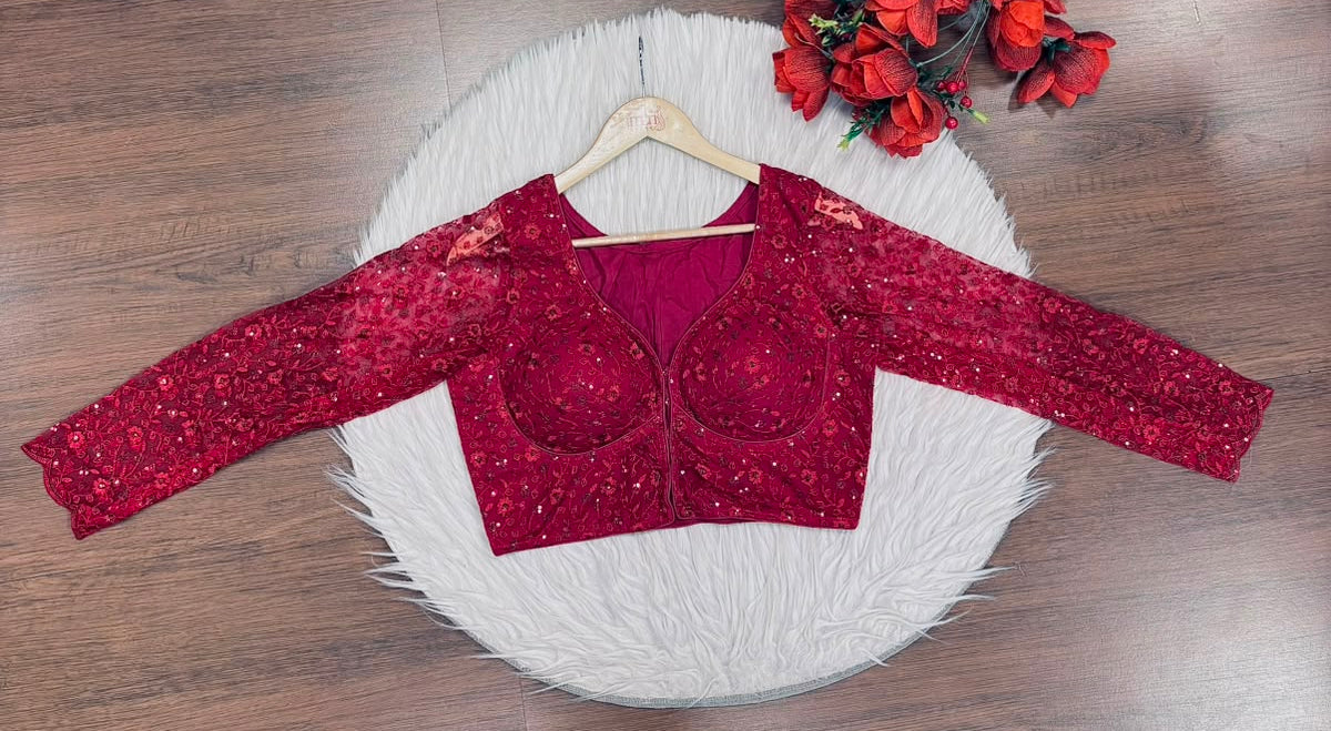 Soul Of A Star-Designer Net Blouse