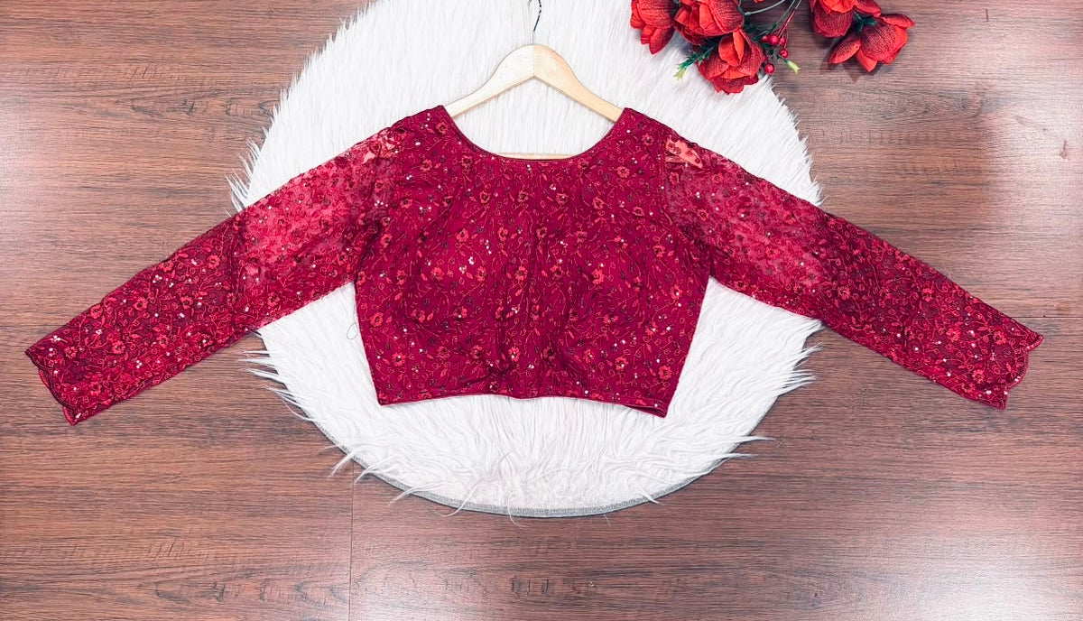Soul Of A Star-Designer Net Blouse