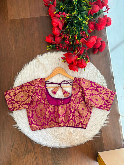 Dreamy Lens-Katan Silk Banarasi Blouse