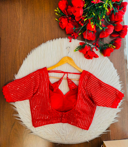 Cold Winds Warm Soul -Designer Blouse