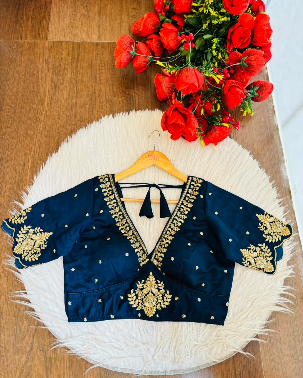 The Empress Gilded V-Neck Blouse