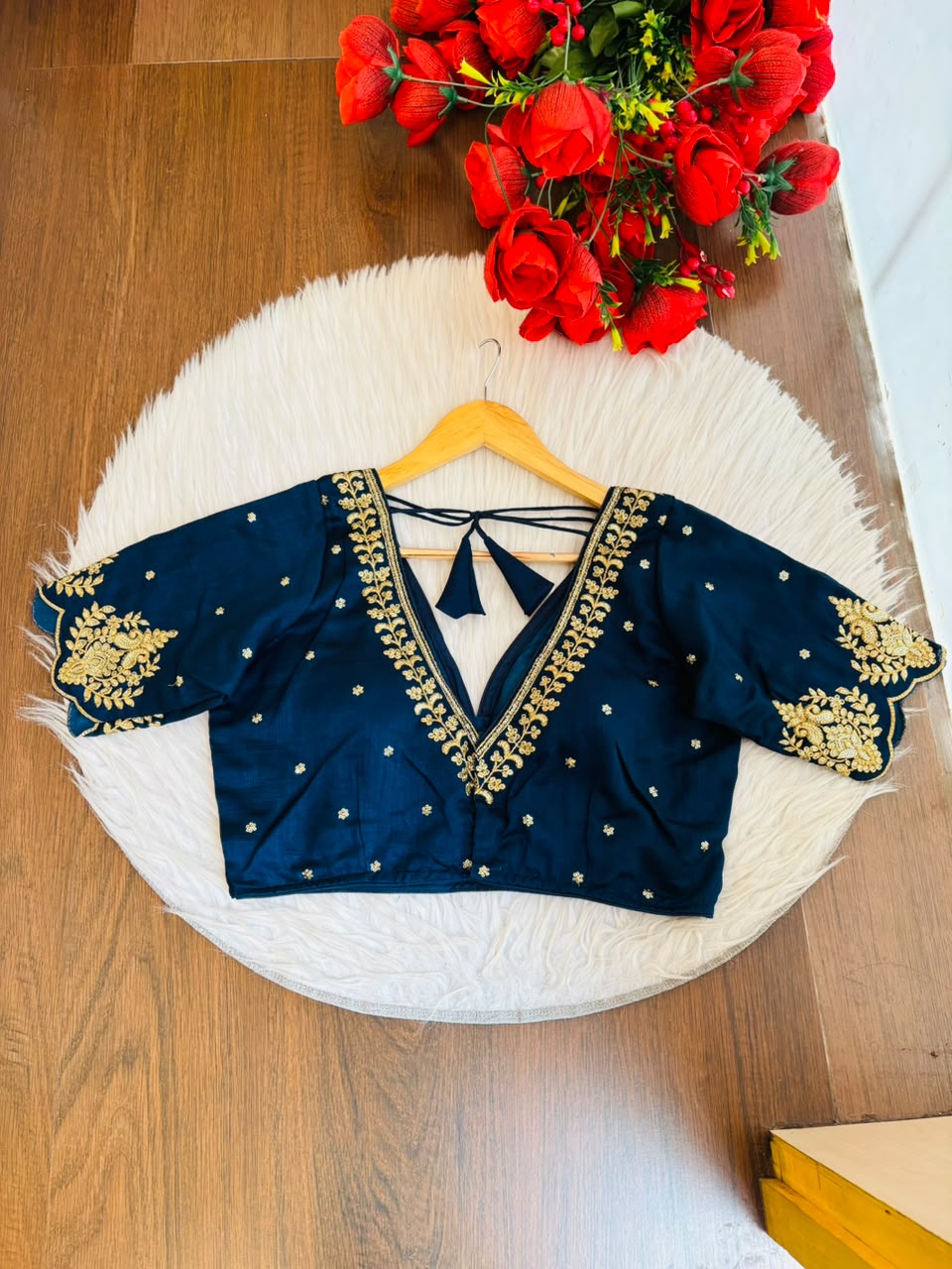 The Empress Gilded V-Neck Blouse