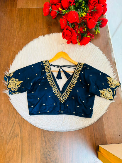 The Empress Gilded V-Neck Blouse