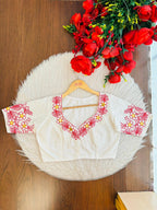 Mirror Magic & Flowers- Embroidered Blouse
