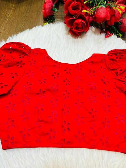 Puff of Plumeria Hakoba Designer Blouse