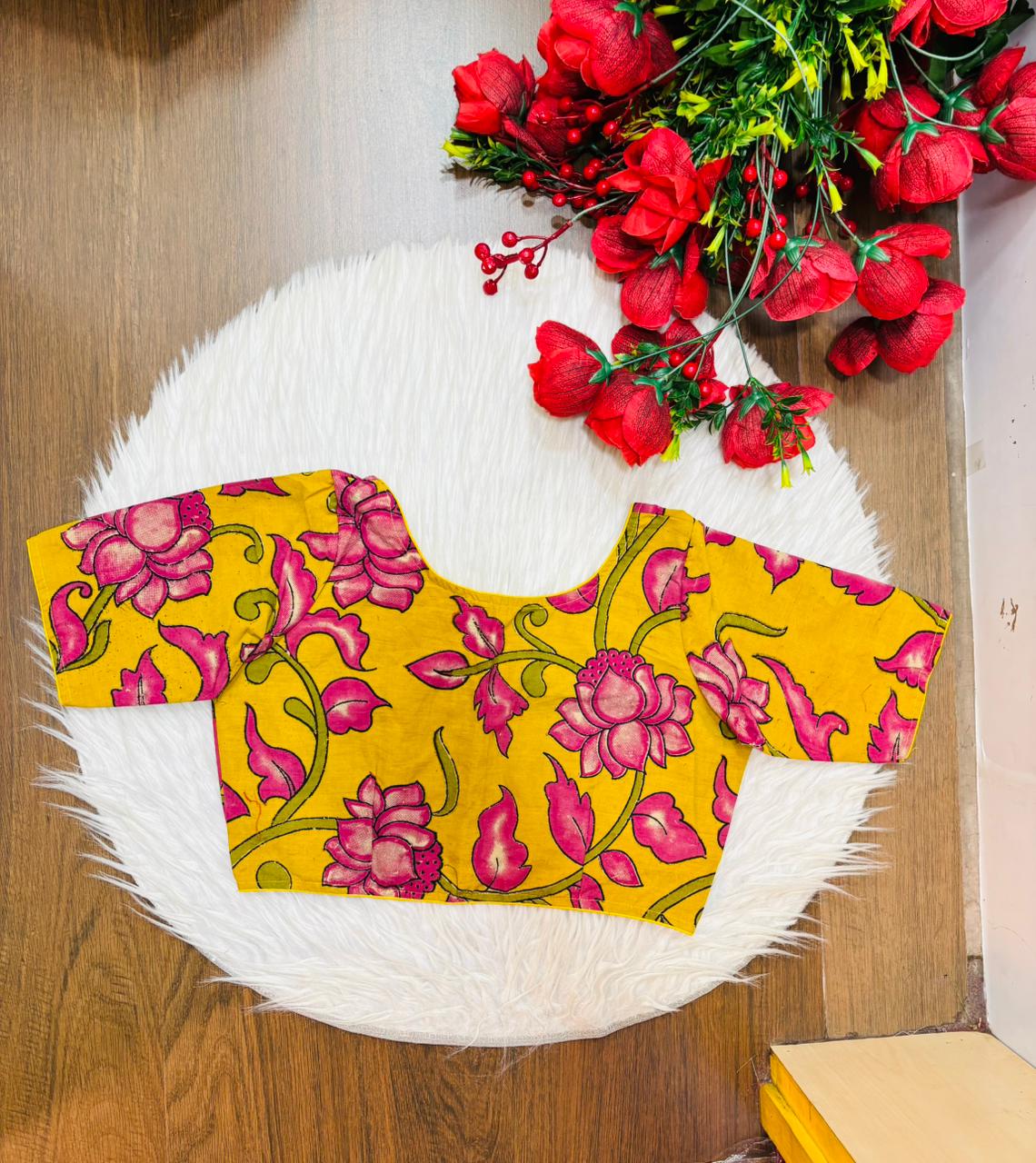 Rakta Kamala Kalamkari Blouse