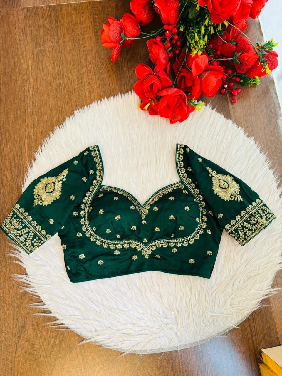 Floris Glance Vichitra Silk Blouse