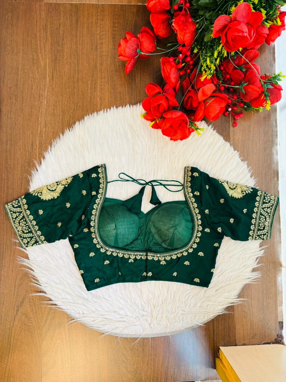 Floris Glance Vichitra Silk Blouse