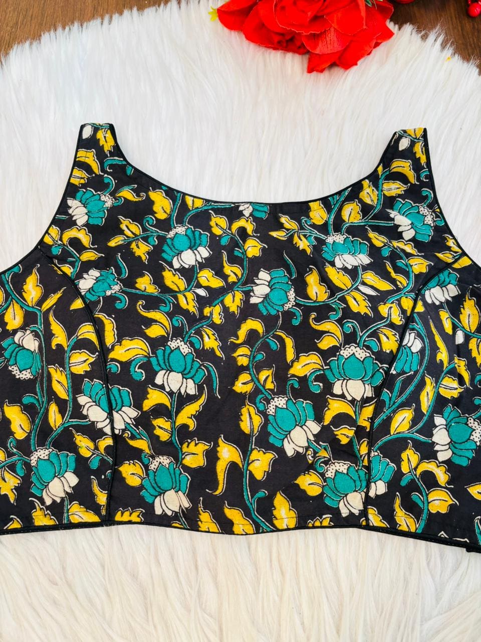 Fleur Essence kalamkari-Designer Blouse