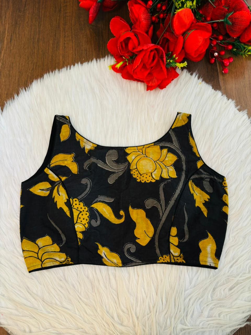 Fleur Essence kalamkari-Designer Blouse