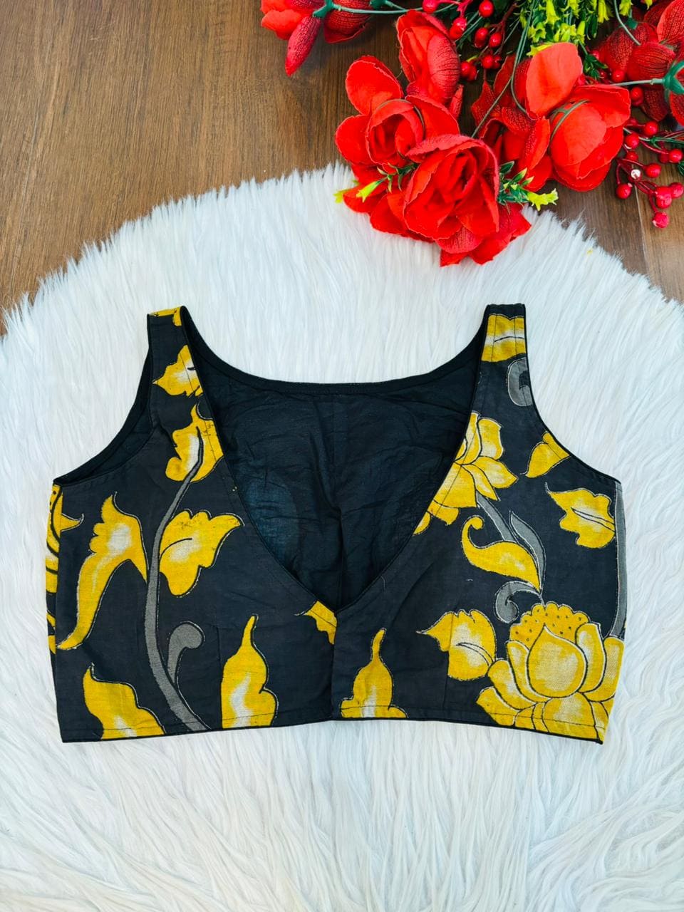 Fleur Essence kalamkari-Designer Blouse