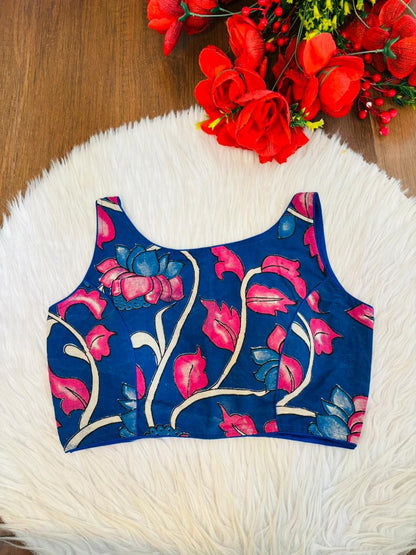 Fleur Essence kalamkari-Designer Blouse