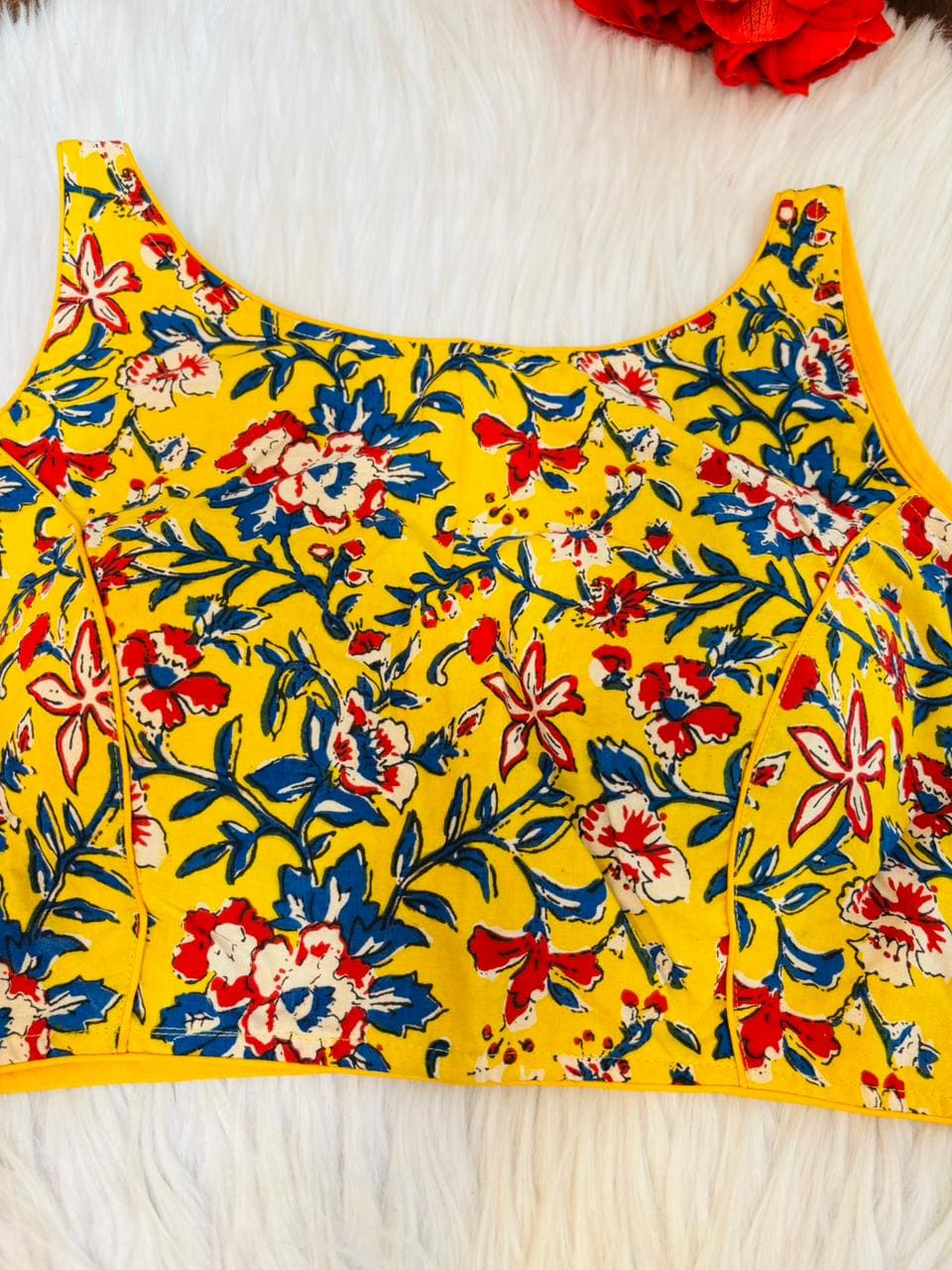 Fleur Essence kalamkari-Designer Blouse