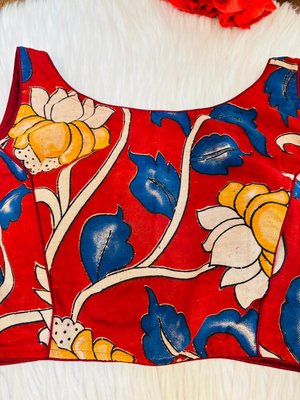 Fleur Essence kalamkari-Designer Blouse