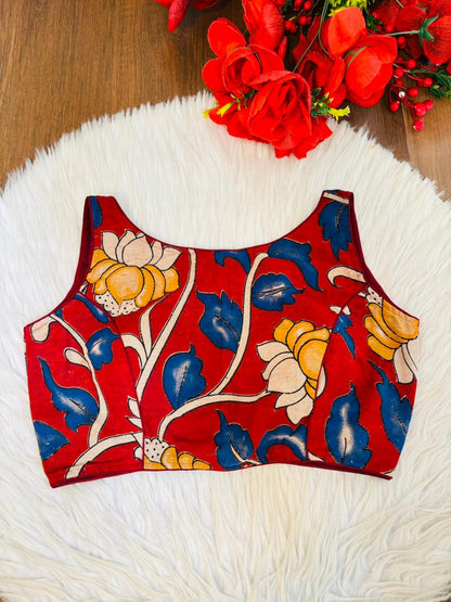 Fleur Essence kalamkari-Designer Blouse