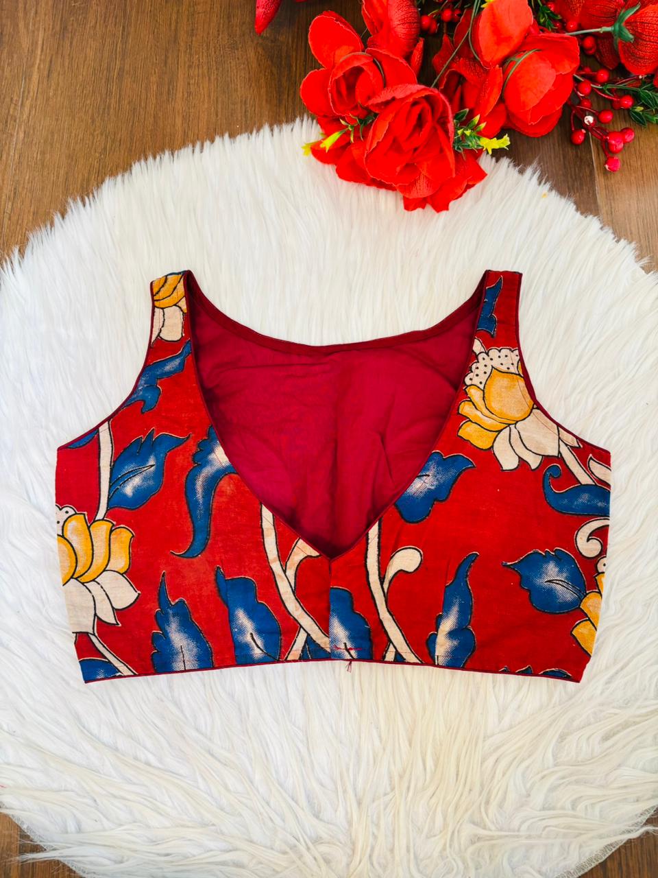 Fleur Essence kalamkari-Designer Blouse