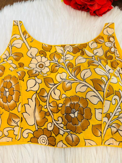 Fleur Essence kalamkari-Designer Blouse