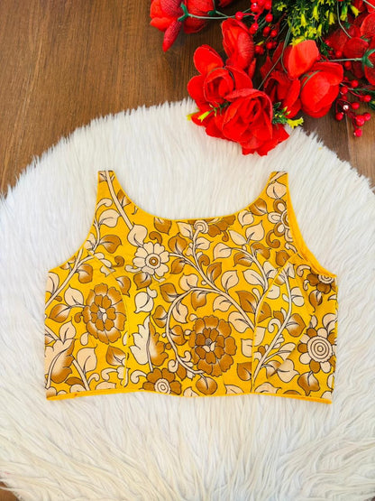 Fleur Essence kalamkari-Designer Blouse