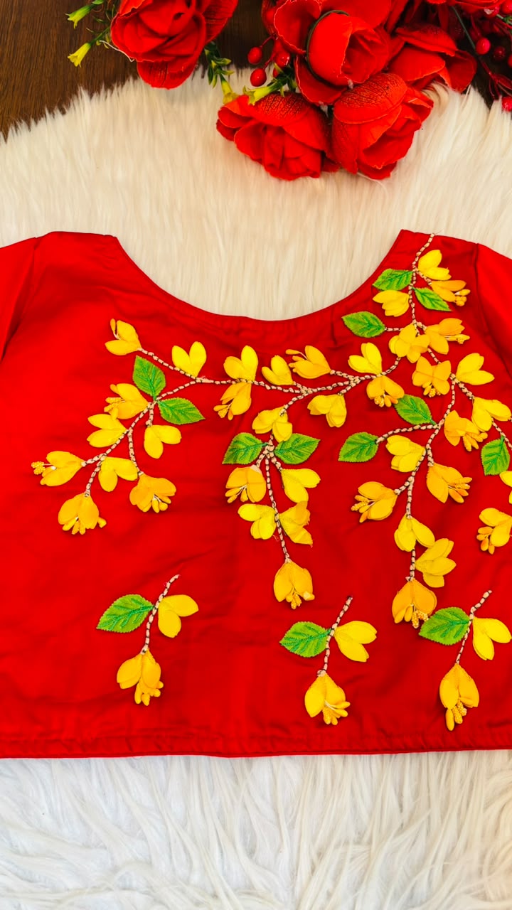 Petal Symphony - Designer 3D Blouse